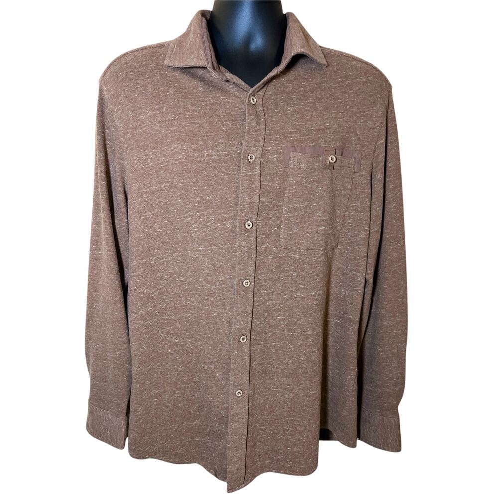 Mens Daniel Cremieux Soft Button Down Long Sleeve Sweater XL Brown Vintage‎